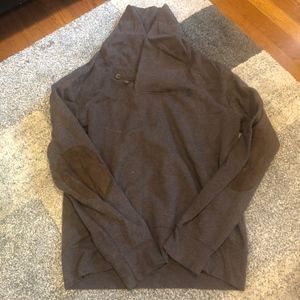 Mens Fold Neck Polo Sweatshirt